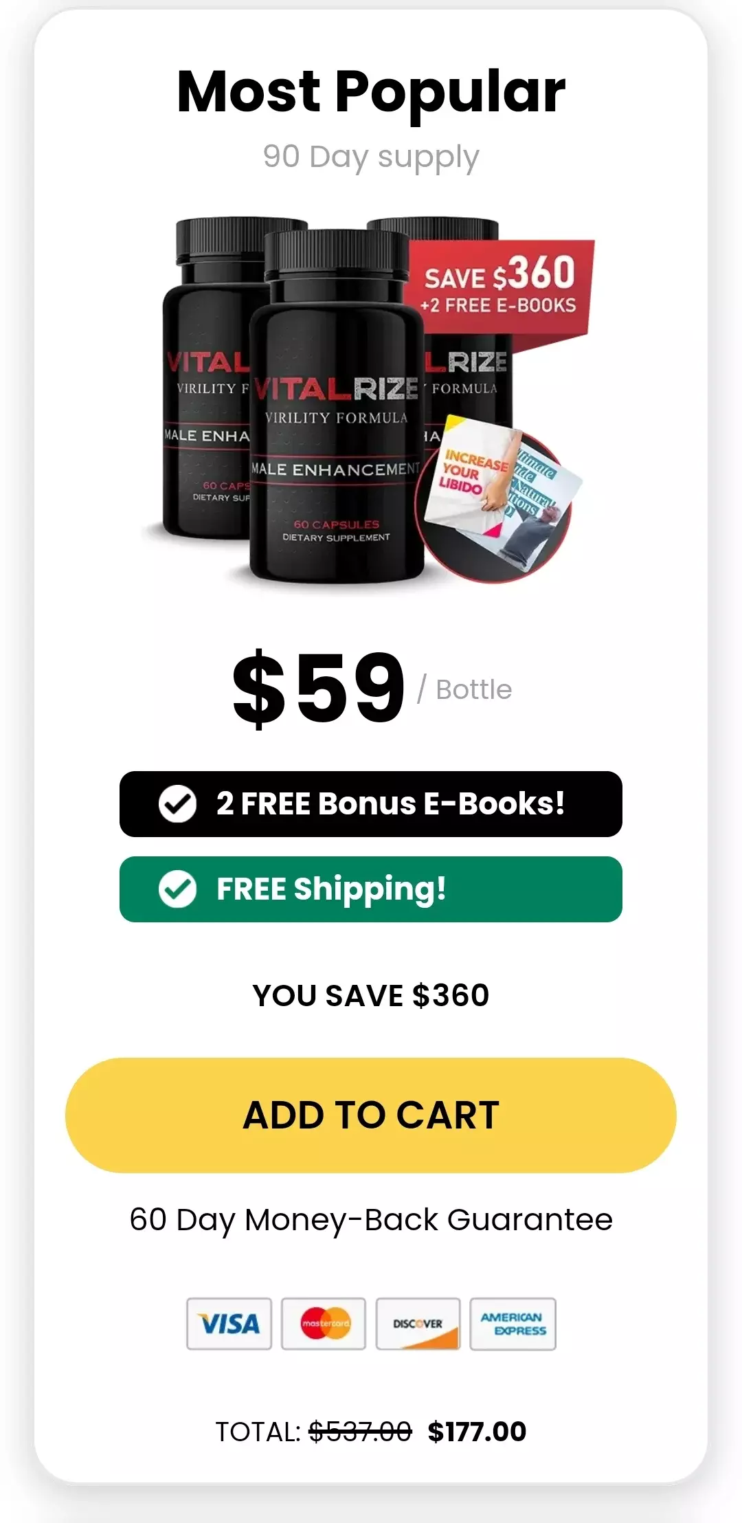 VitalRIZE™ 3 bottles pricing